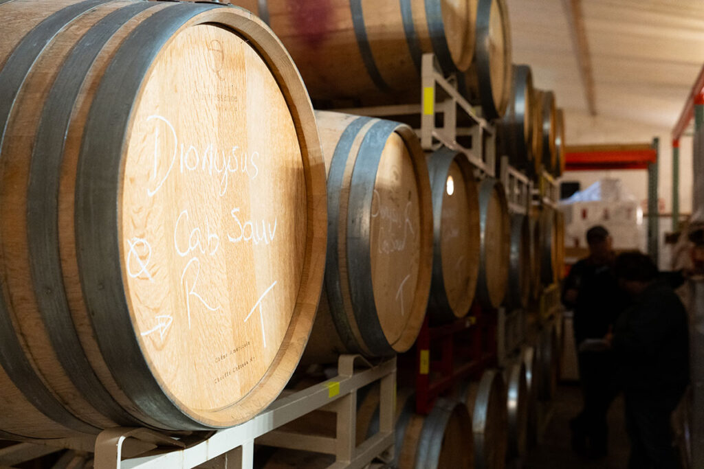 wine barrels