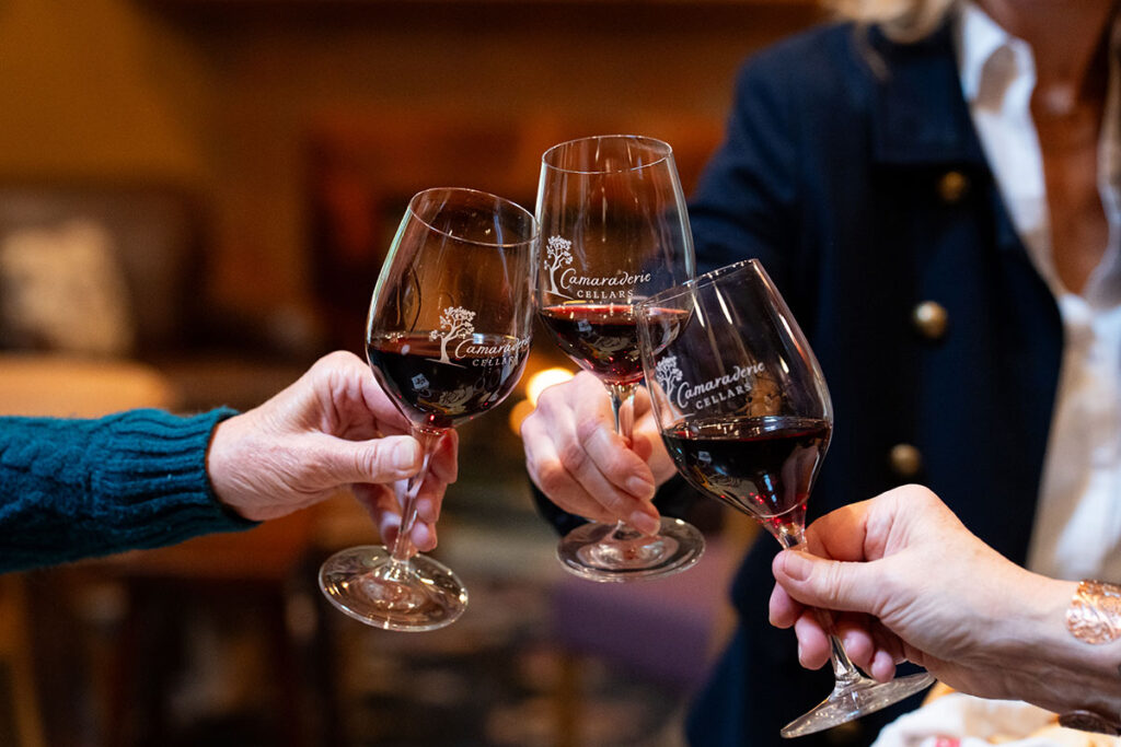 3 cheers with wine