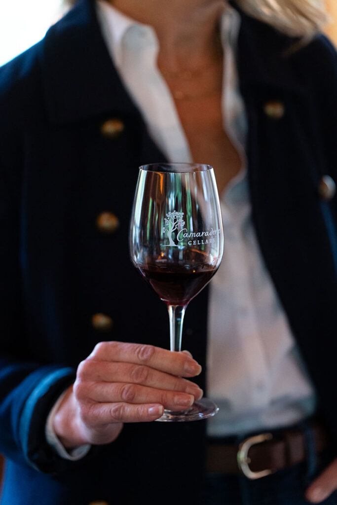 women holding wine