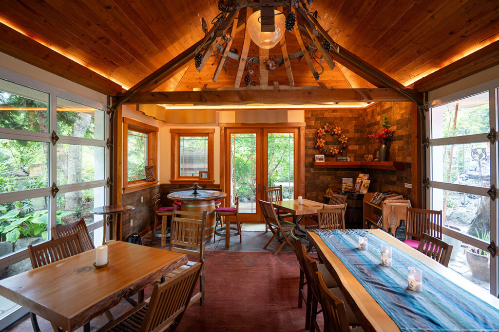 inside the tasting room at Camaraderie